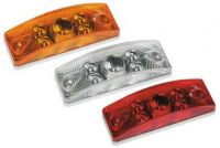 LED Rectangular Clearance / Side Marker Light (Clear/Red)