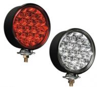 LED pedestal mount stop/turn/tail light with red LED's and clear lens