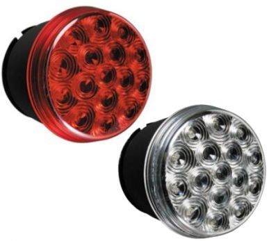 LED 4” Round Stop / Turn / Tail Light (Clear/Red)