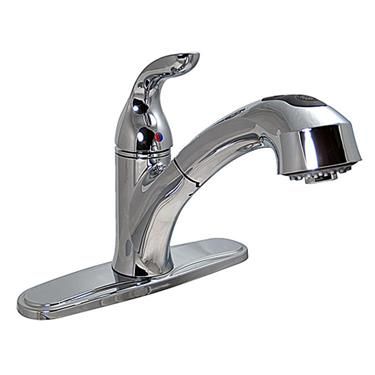 Hybrid Single Handle Pullout Kitchen Faucet (Chrome)