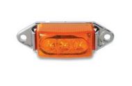 LED clearance light with 3 amber diodes. Surface mount