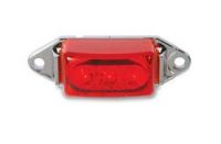 LED clearance light with 3 red diodes. Surface mount.