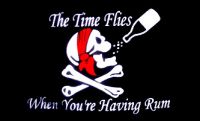Time Flies Pirate Flag