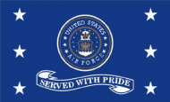 US Air Force Served w/ Pride Flag