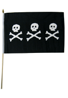 3 Skull Pirate Flag 12